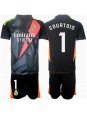 Real Madrid Thibaut Courtois #1 Torwart Auswärts Trikotsatz für Kinder 2024-25 Kurzarm (+ Kurze Hosen)